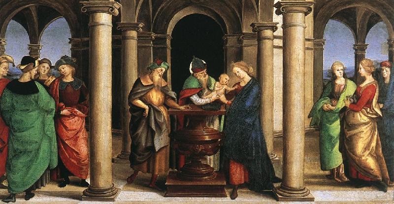 RAFFAELLO Sanzio The Presentation in the Temple (Oddi altar, predella) china oil painting image